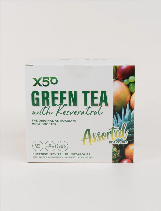 Green Tea X50 澳洲天然水果消脂綠茶【Assorted 雜錦口味 6種不同味道】