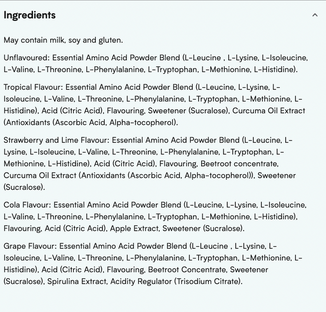 Myprotein Impact EAA