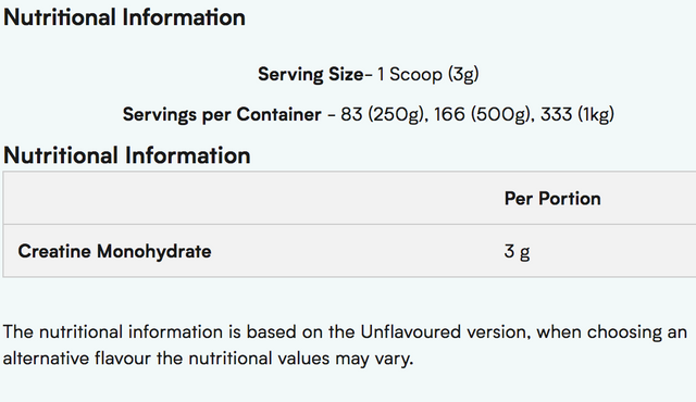 Myprotein Creatine Monohydrate 肌酸